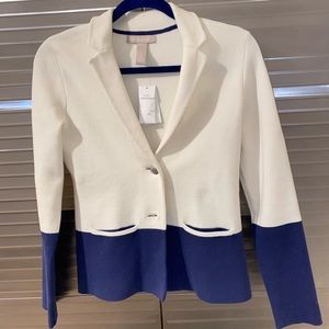 Bananas Republic Navy and white blazer sweater. New with tags.